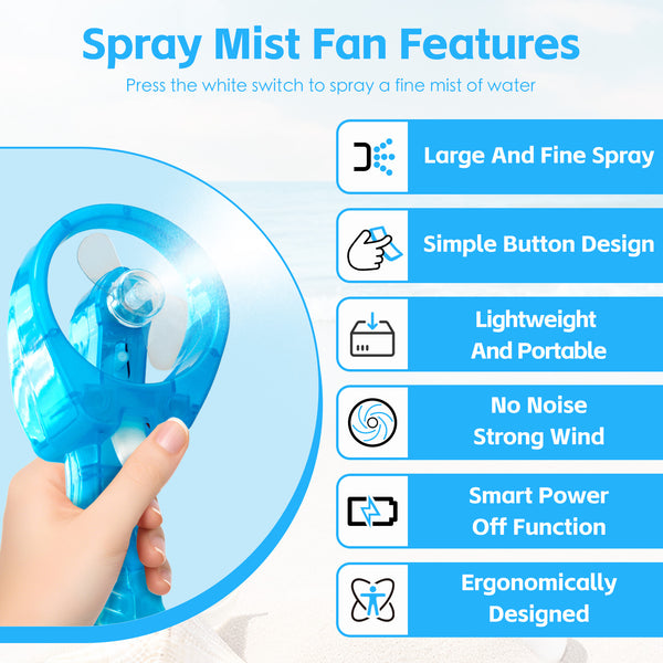 Handhold Battery Powered Personal Water Spray Fan