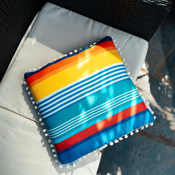 Lazy Dayz outdoor cushion Lazy Dayz Waterproof Outdoor Cushion - Rainbow