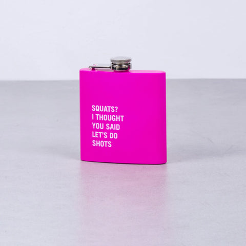 175ml Stainless Steel Hip Flask w Funny Quotes